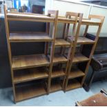 3 SETS OF BOOK SHELVES