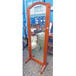 21ST CENTURY HARDWOOD CHEVAL MIRROR