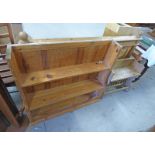 PINE HEADBOARD, PLATE RACK,