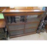 EARLY 20TH CENTURY MAHOGANY SECTIONAL BOOKCASE WITH GLASS PANEL DOORS Condition Report: