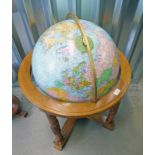 WORLD GLOBE ON STAND,