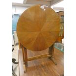 ARTS & CRAFTS STYLE WALNUT CIRCULAR TABLE