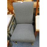 19TH CENTURY NURSING CHAIR ON TURNED SUPPORTS