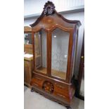 CONTINENTAL DISPLAY CASE WITH INLAID DECORATION,