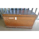 19TH CENTURY PINE KIST WITH LIFT UP LID