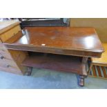 19TH CENTURY MAHOGANY SIDE TABLE WITH UNDER SHELF