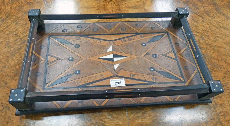 EASTERN TRAY WITH BASE & EBONY INLAY,