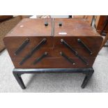 ART DECO STYLE MAHOGANY SEWING BOX