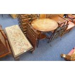 OVAL MAHOGANY TABLE, FOLDING LUGGAGE RACK,