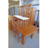 21ST CENTURY DINING TABLE & 4 CHAIRS