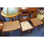 INLAID MAHOGANY HAND CHAIR,