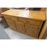 PINE SIDEBOARD WITH 2 DRAWERS & 3 PANEL DOORS - 129CM WIDE Condition Report: The