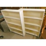 2 OPEN BOOKCASES & STOOL