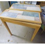 20TH CENTURY TILE TOP KITCHEN TABLE - 132 CM LONG