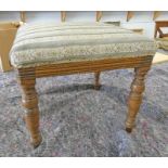 LATE 19TH CENTURY OAK FOOTSTOOL