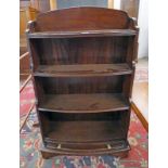 20TH CENTURY MAHOGANY OPEN BOOKCASE WITH DRAWER