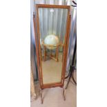 EARLY 20TH CENTURY OAK FRAMED CHEVAL MIRROR