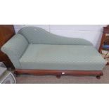 20TH CENTURY CHAISE LONGUE WITH HARDWOOD FRAME