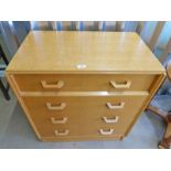 OAK CHEST OF 4 DRAWERS LENGTH 76CM