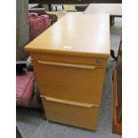 OAK 2 DRAWER FILING CABINET