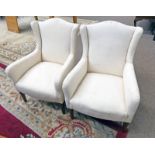 PAIR OF EARLY 20TH CENTURY WING BACK ARMCHAIRS