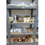 SELECTION OF PORCELAIN ETC TO INCLUDE, MASONS DINNERWARE, TUSCAN TEA WARE, VARIOUS BISCUIT BARREL'S,