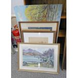 SELECTION OF WATERCOLOURS BY LESLIE STUART,