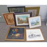 SELECTION OF VARIOUS PAINTINGS PRINTS ETC