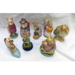 5 BESWICK BEATRIX POTTER FIGURES INCLUDING MR ALDERMAN PTOLEMY, JEREMY FISHER, GOODY TIPTOES,