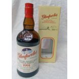 1 BOTTLE GLENFARCLAS 23 YEAR OLD SINGLE MALT WHISKY, OLOROSO CASK BOTTLING 1991 - 700ML, 46% VOLUME,