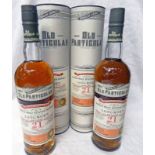 2 BOTTLES LONGMORN 21 YEAR OLD SINGLE MALT WHISKY, DISTILLED 1992 - 700ML, 50.