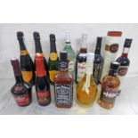 SELECTION OF VARIOUS BOTTLES INCLUDING DRAMBUIE - 500ML, 40% VOL, JACK DANIELS - 1 LTR, 43% VOL,