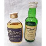LAPHROAIG 10 YEAR OLD UNBLENDED WHISKY MINIATURE - 5CL,