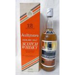 1 BOTTLE AULTMORE 12 YEAR OLD SINGLE MALT WHISKY - 26 2/3 FL.