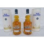 2 BOTTLES OF OLD PULTENEY 12 YEAR OLD SINGLE MALT WHISKY - 70CL,