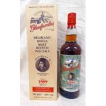 1 BOTTLE GLENFARCLAS 25 YEAR OLD SINGLE MALT WHISKY, DISTILLED 1989,