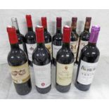 SELECTION OF TEN BOTTLES OF WINE INCLUDING CHATEAU GRAND-PUY-LESCOURS 2007,
