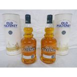 2 BOTTLES OLD PULTENEY 12 YEAR OLD SINGLE MALT WHISKY, 70CL,