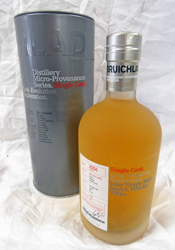 1 BOTTLE BRUICHLADDICH CALVADOS CASK EVOLUTION 6 YEAR OLD SINGLE MALT WHISKY,