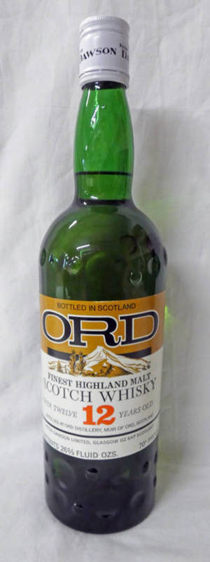 1 BOTTLE ORD 12 YEAR OLD FINEST HIGHLAND MALT WHISKY - 26 2/3 FL.