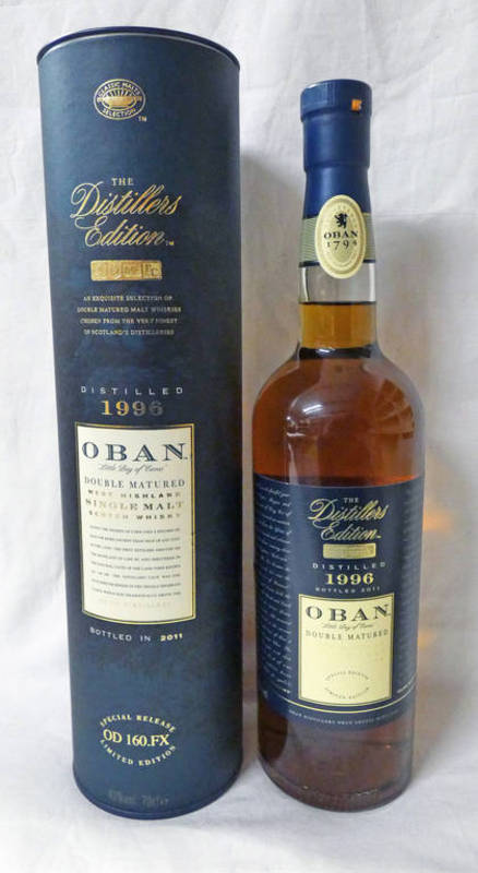 1 BOTTLE OBAN 15 YEAR OLD DISTILLERS EDITION SINGLE MALT WHISKY - 70CL, 43% VOL,