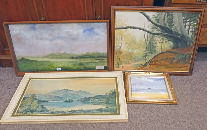 FRAMED WATERCOLOUR COLDINGHAM MOOR BY JOHN AIRLIE,