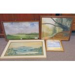 FRAMED WATERCOLOUR COLDINGHAM MOOR BY JOHN AIRLIE,