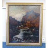 ALLAN RAMSAY, AN AUTUMN DAY, SIGNED, GILT FRAMED OIL PAINTING,