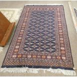 MIDDLE EASTERN BLUE GROUND RUG - 183 X 122 CMS