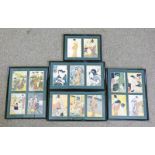 8 FRAMED ORIENTAL PICTURES