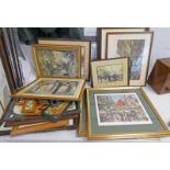 SELECTION OF FRAMED PRINTS TO INCLUDE JOSEPH FARQUARSON, EUGENE G-LALOUE,