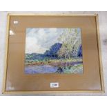 DAVID WATERSON RIVER SCENE SIGNED FRAMED WATERCOLOUR 23 X 28CM Condition Report: