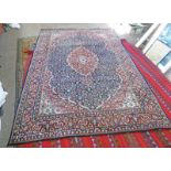 RED, BLUE AND BEIGE MIDDLE EASTERN STYLE CARPET,