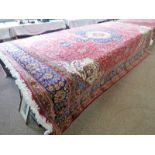 RED GROUND MIDDLE EASTERN CARPET 400 X 310CM